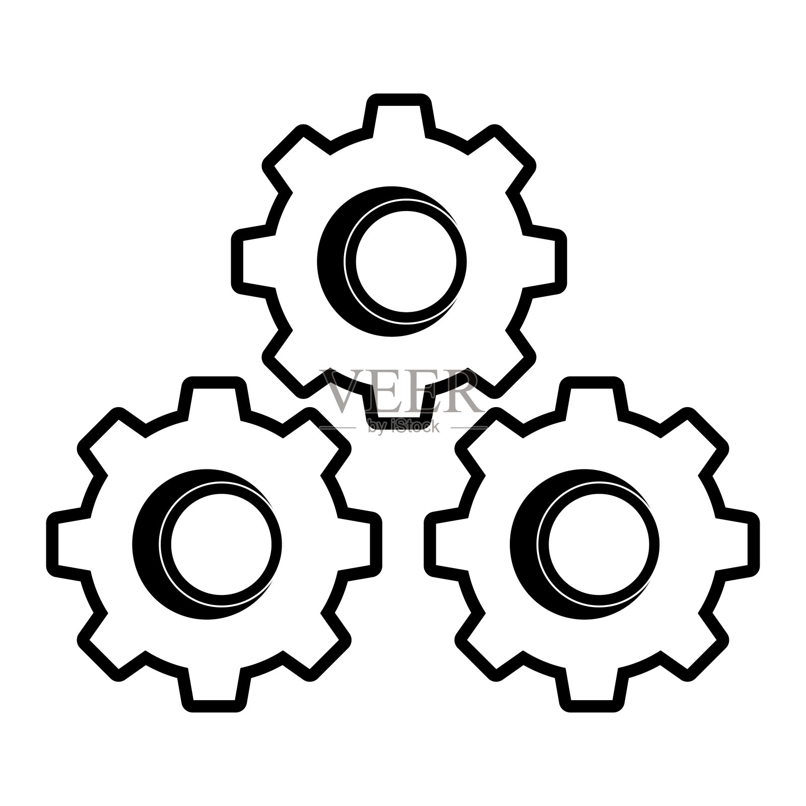 齒輪機(jī)械零件卡通