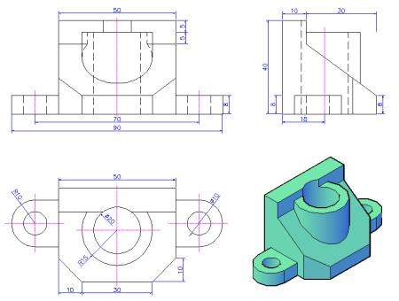這個(gè)機(jī)械制圖的三視圖,有會畫的嗎?